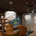 Luminária De Metal Branco Para Cozinha/Restaurante