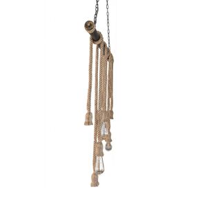 Luminária Rústico Corda Sisal 8x40w E27