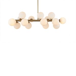 Lustre De Bolas Inox Dourado