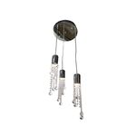 Lustre De Cristal Cor Cromada Led