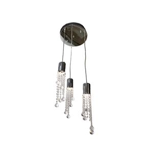Lustre De Cristal Cromado 5x Led 3w 1200mm