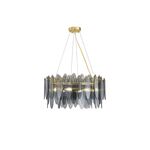 Lustre De Cristal Inox Para Sala/Escritório 10x E14 40w