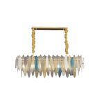 Lustre De Cristal Inox Sala/Quarto 6x E14 40w