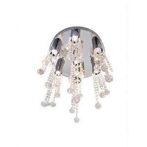 Lustre De Vidro Led Sala/Quarto 7x 3w 400mm