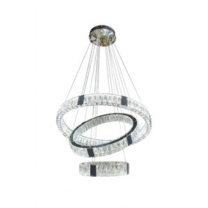 Lustre Lamp Cromada LED 102W 8015-400+600+800mm