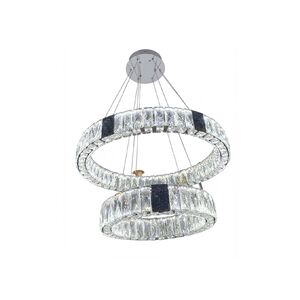 Lustre Lamp Cromada LED 56W-400+600mm