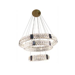 Lustre Lamp Dourado LED 102W 8015-400+600+800mm