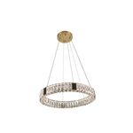 Lustre Lamp Dourado LED  34W ¢600*H1000Ömm