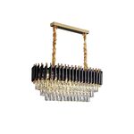 Lustre OVAL  E14x12 Com Cristaisφ L800*300