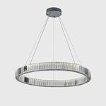 Lustre Pendente Cristal Cromo Redondo 800CM-Led 30W-Avida