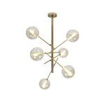 Lustre Pendente Jabuticaba 6*G4 -70m-Dourado-Avida