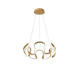 Lustre Pendente Moderno Curvas Dourado 72W Led 3CCT 450*1000-Avida