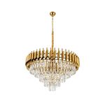 Lustre Redondo Dourado+Dourado Com Cristaisφ750mm