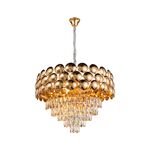 Lustre Redondo Dourado E14x13 Com Cristaisφ800*H1000mm