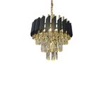 Lustre Redondo E14x13 Com Cristaisφ500*H1000mm