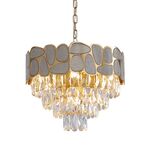 Lustre Redondo E14x13 Com Cristaisφ800*H1000mm