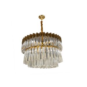 Lustre Redondo E14x8 Com Cristaisφ500*H1000mm
