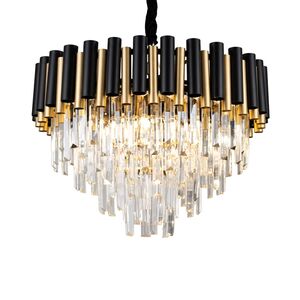 Lustre Redondo E14x8 Com Cristaisφ500*H1000mm