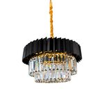 Lustre Redondo E14x8 Com Cristaisφ500*H1000mm