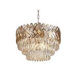 Lustre Redondo E14x8 Com Cristaisφ500*H1000mm