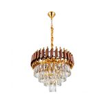 Lustre Redondo E14x8 Com Cristaisφ500*H1000mm