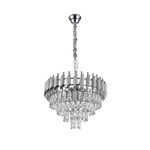Lustre Redondo E14x8 Com Cristaisφ500*H1000mm