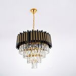 Lustre Redondo E14x8 Com Cristaisφ500*H1000mm