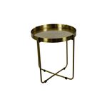 Mesa Com Tampo Dourado