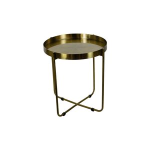 Mesa Com Tampo Dourado