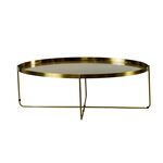 Mesa Com Tampo Dourado