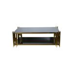 Mesa De Centro Dourada 142x80x46cm
