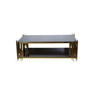 Mesa De Centro Dourada 142x80x46cm