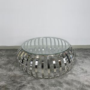 Mesa De Centro Prata 85x85x44cm