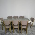 Mesa De Jantar Com 8 Cadeiras