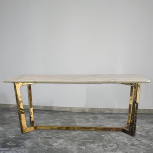 Mesa de Jantar Mármore Branco Com 6 Cadeiras