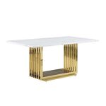 Mesa de mármore com  6 cadeiras para salas