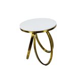 Mesa Dourado Com Tampo Branco