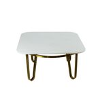 Mesa Dourado Com Tampo Branco