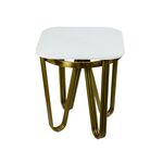 Mesa Dourado Com Tampo Branco