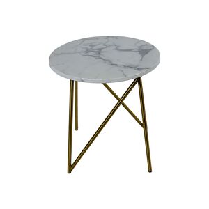 Mesa Dourado Com Tampo Branco