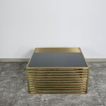 Mesa Dourado Com Tampo Preto