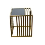 Mesa Dourado Com Tampo Preto