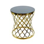 Mesa Em Aço Inoxidável Dourado 45x50cm