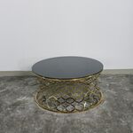 Mesa Em Aço Inoxidável Dourado 90x45cm