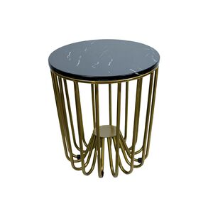 Mesa Lateral Prata/Preto