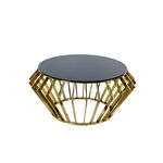 Mesa Redonda Dourado 100x45cm