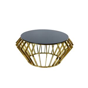 Mesa Redonda Dourado 100x45cm