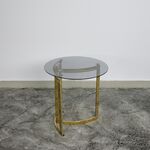 Mesa Redonda Dourado 45x50cm