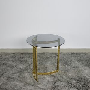 Mesa Redonda Dourado 45x50cm