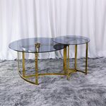 Mesa Redonda Dourado 45x50cm